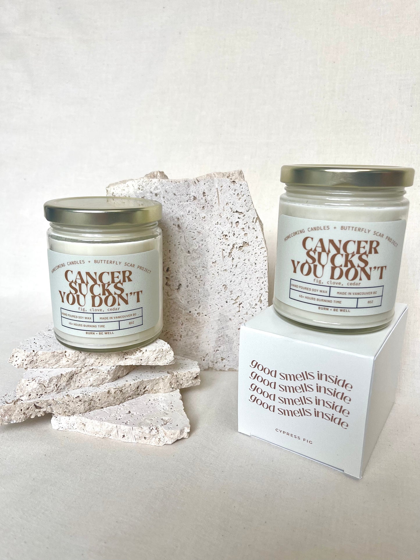 Cancer Sucks Candle - Cypress Fig