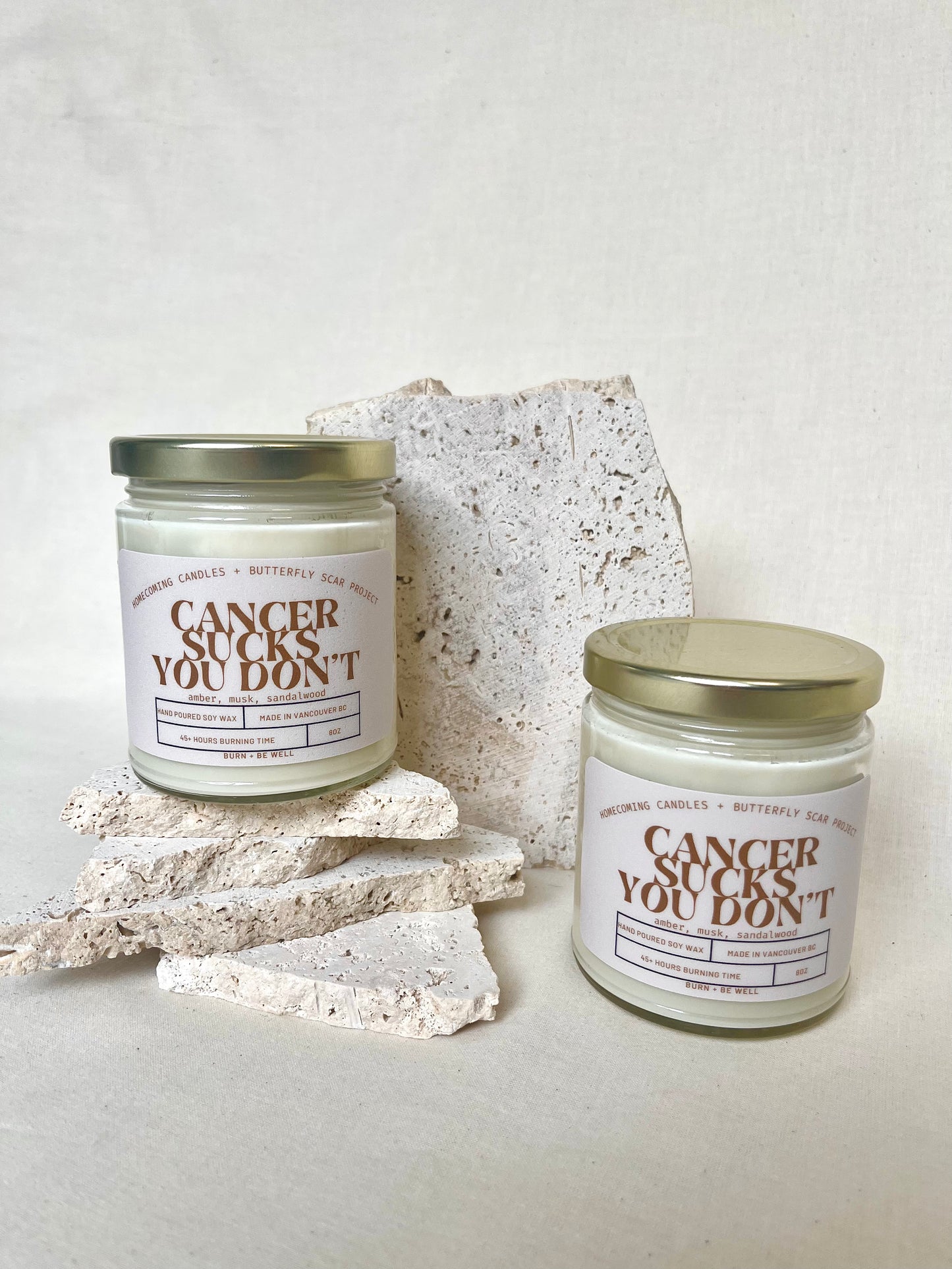 Cancer Sucks Candle - Sandalwood