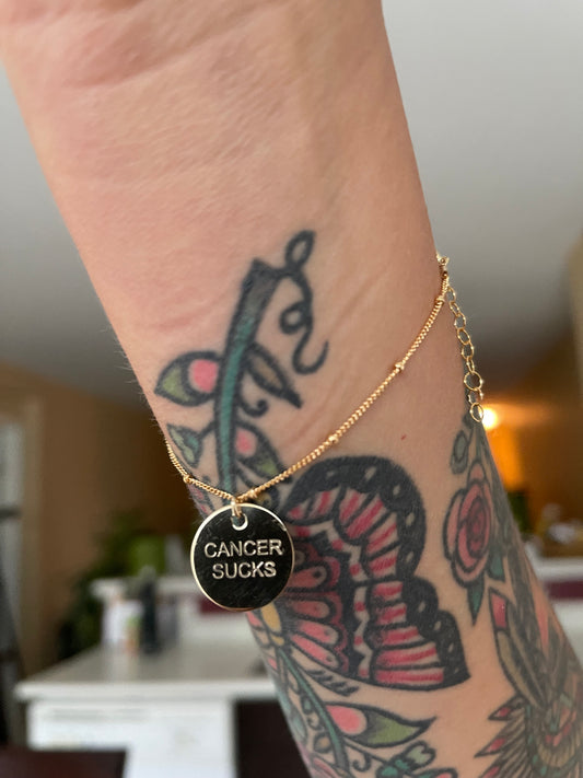 Cancer Sucks - Ball Chain Bracelet