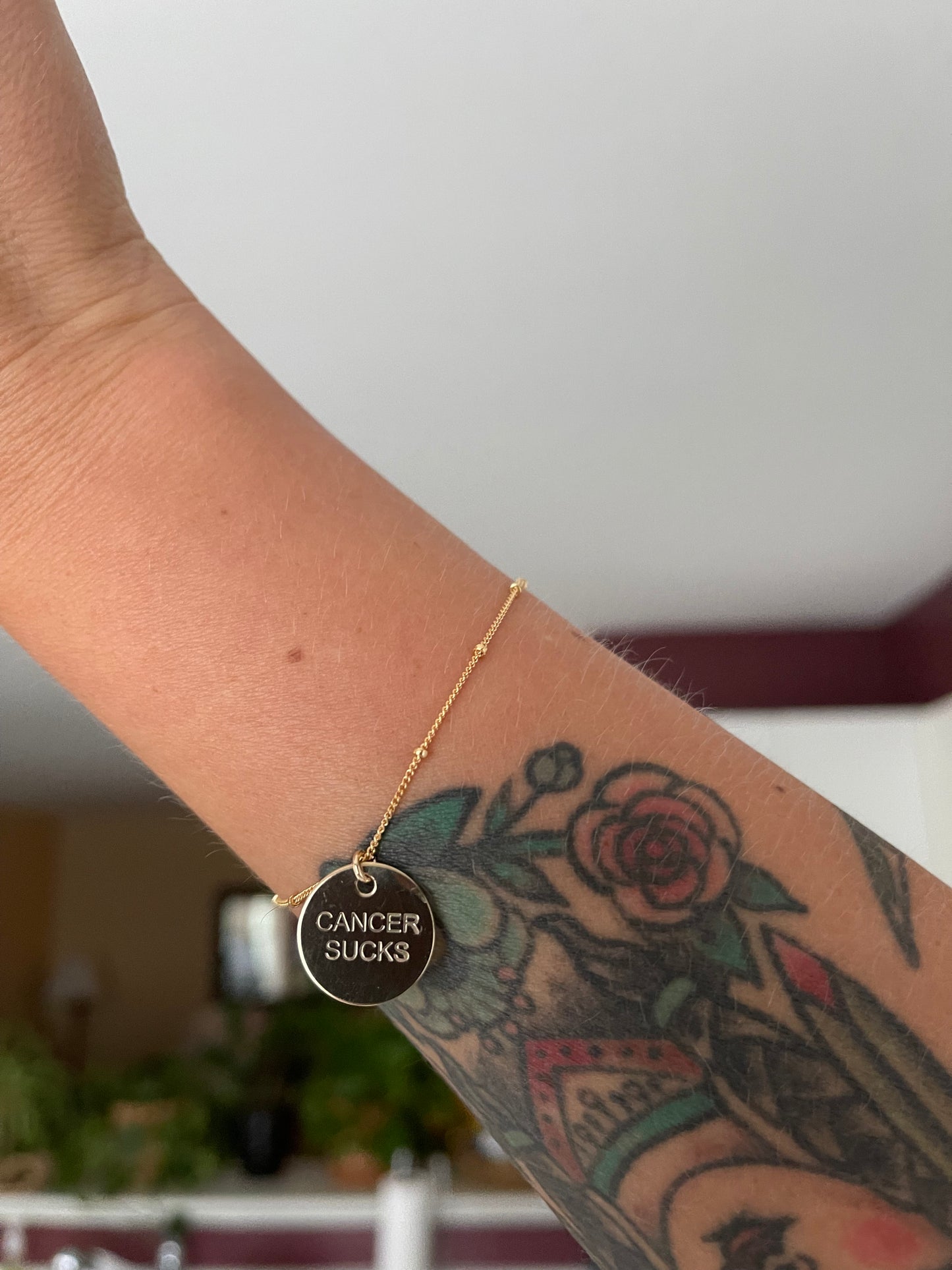 Cancer Sucks - Ball Chain Bracelet